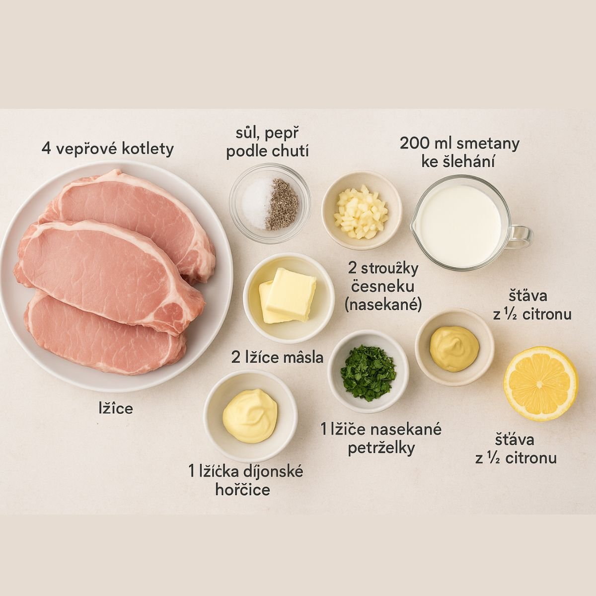 Vepřová kotleta s bylinkovou omáčkou – Rychlý recept na každý den 5 Design sans titre 2