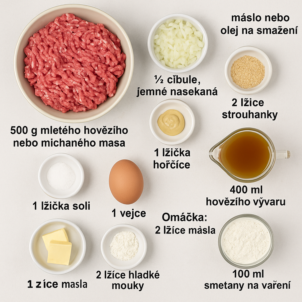 Ingredients pour boulettes suedoises 1