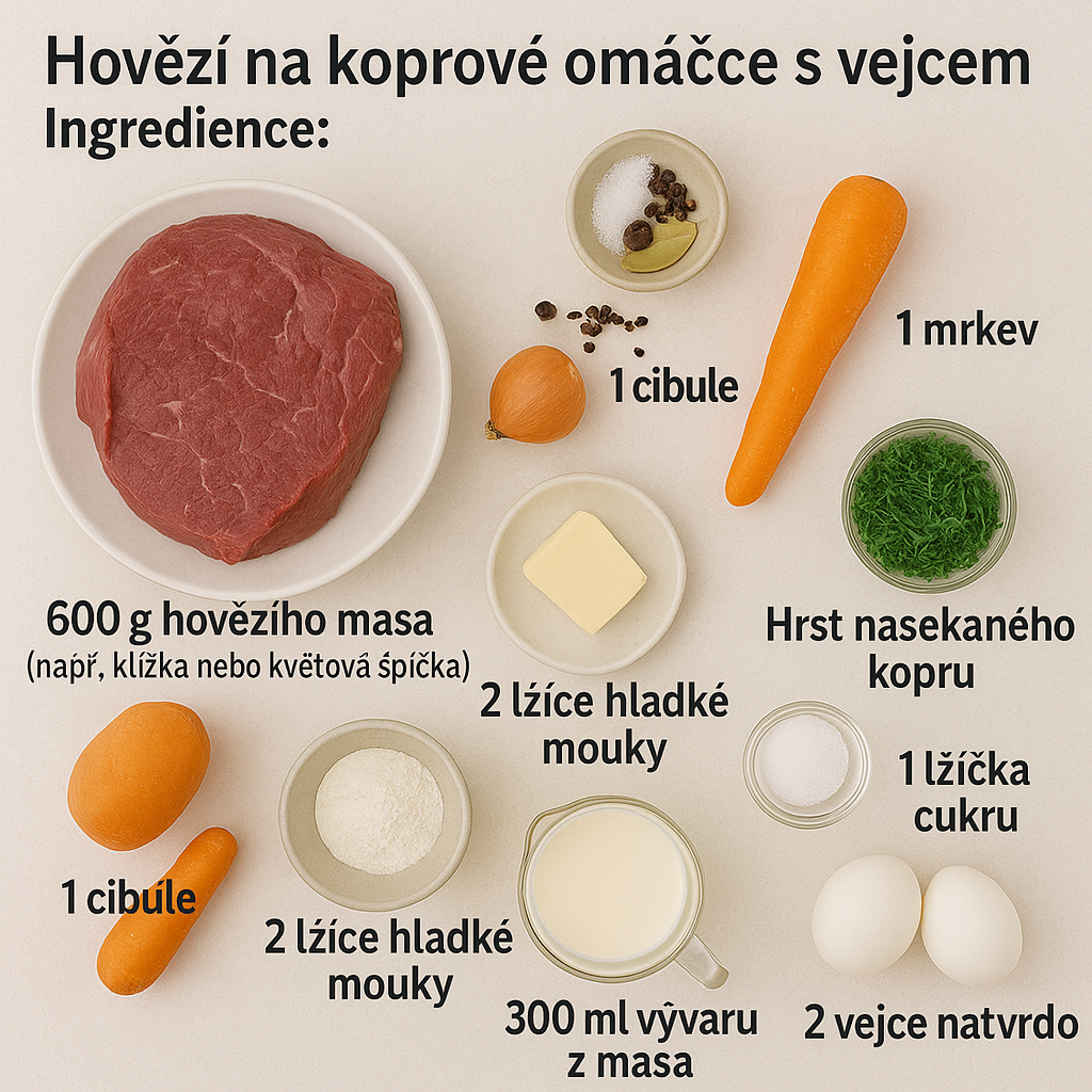Hovězí na koprové omáčce