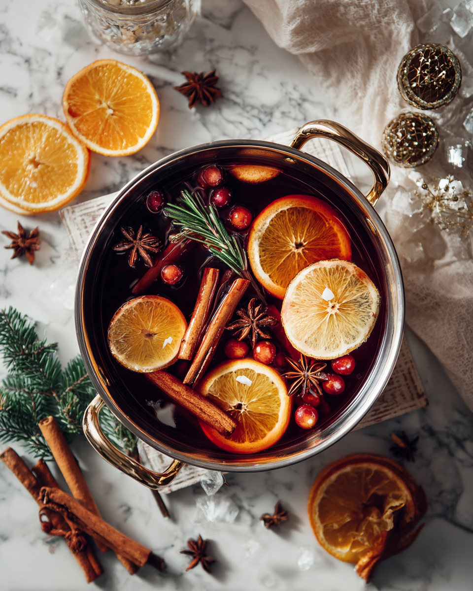 Vánoční potpourri s kořením jako skořice a hřebíček pro útulný domov