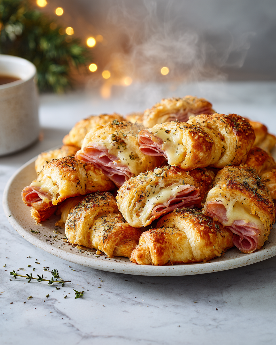Rychlé rolky se šunkou a sýrem, ideální na podzimní oslavy, snadná příprava a skvělé občerstvení pro rodinu.