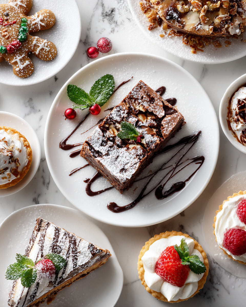 Rychlé vánoční dezerty připravené v horkovzdušné fritéze, jako perníkové sušenky a mini ovocné koláče.