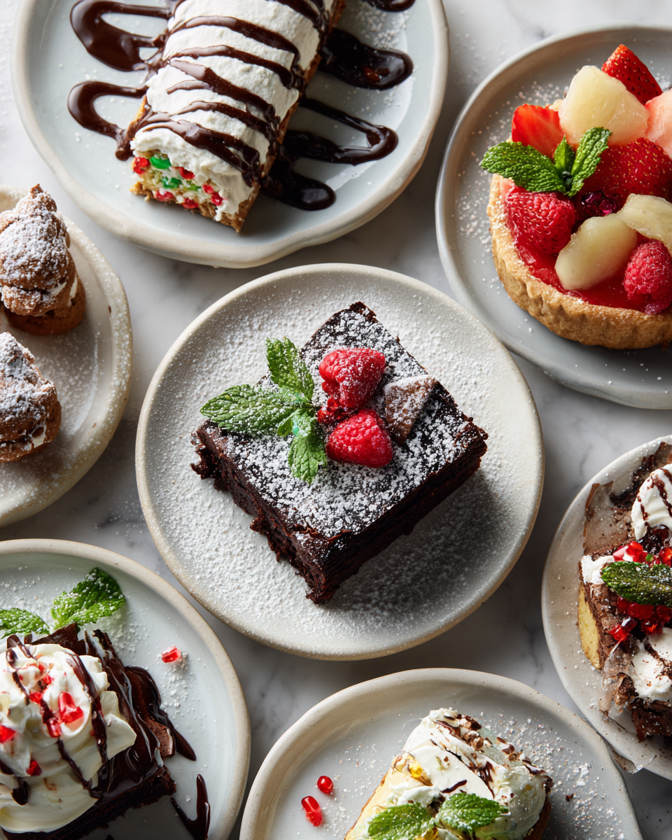 Rychlé vánoční dezerty připravené v horkovzdušné fritéze, jako perníkové sušenky a mini ovocné koláče.