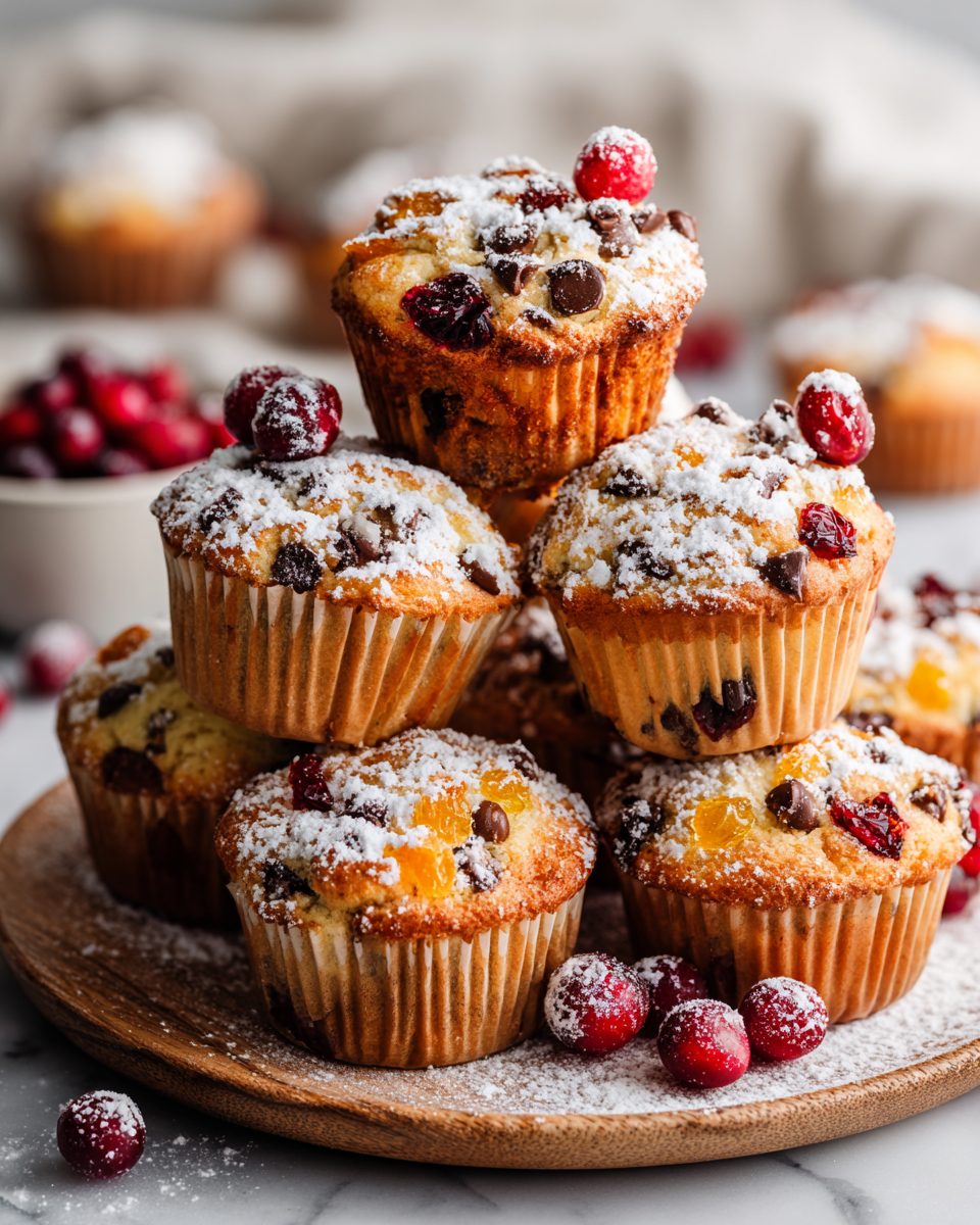 Sladké muffiny z jednoduchého receptu, ideální jako vánoční dárek pro rodinu a přátele, rychlé a chutné. Vhodné pro svátky.