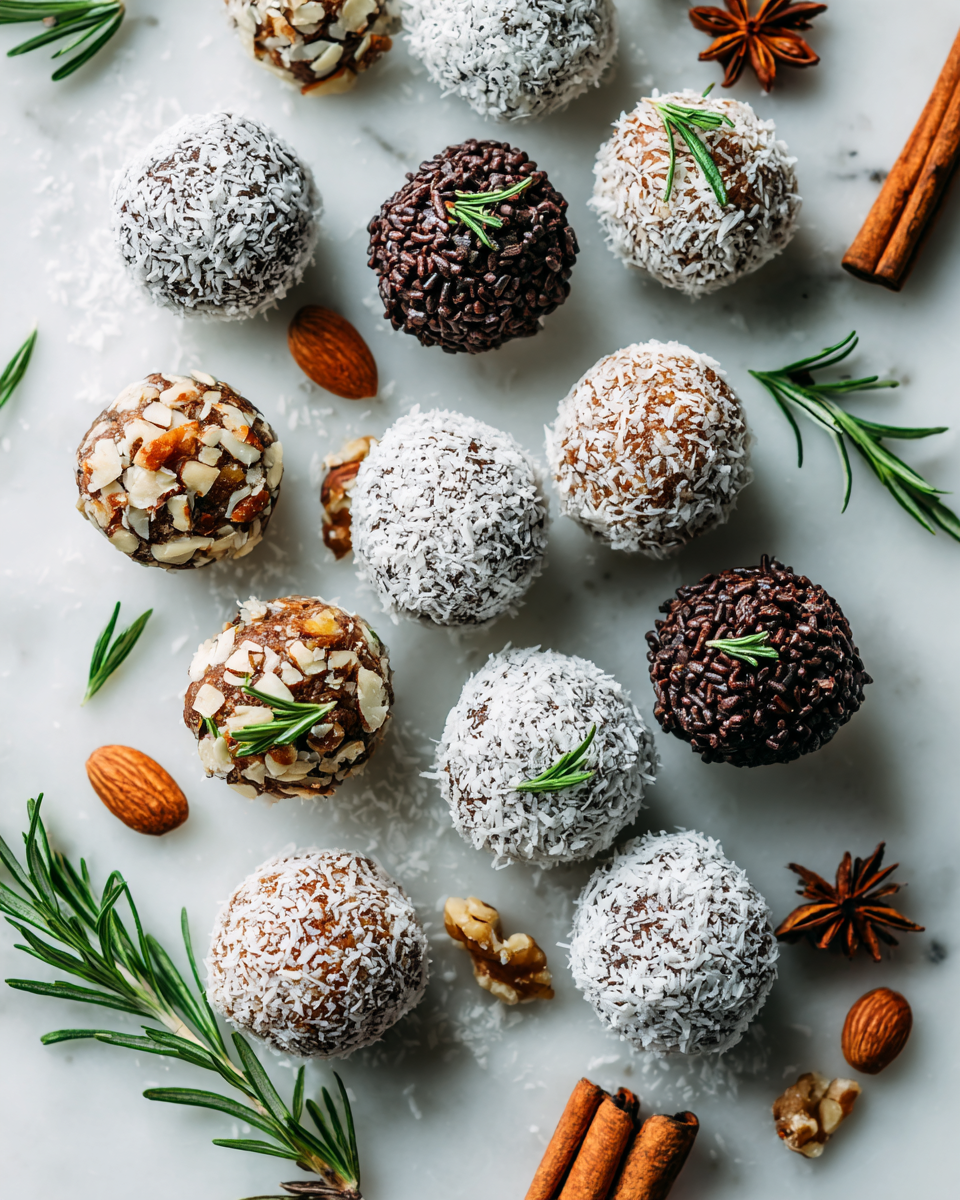 No-Bake Vánoční Zázraky: rychlý a chutný recept na vánoční sladkost bez pečení, plný kokosové chuti a tmavé čokolády.