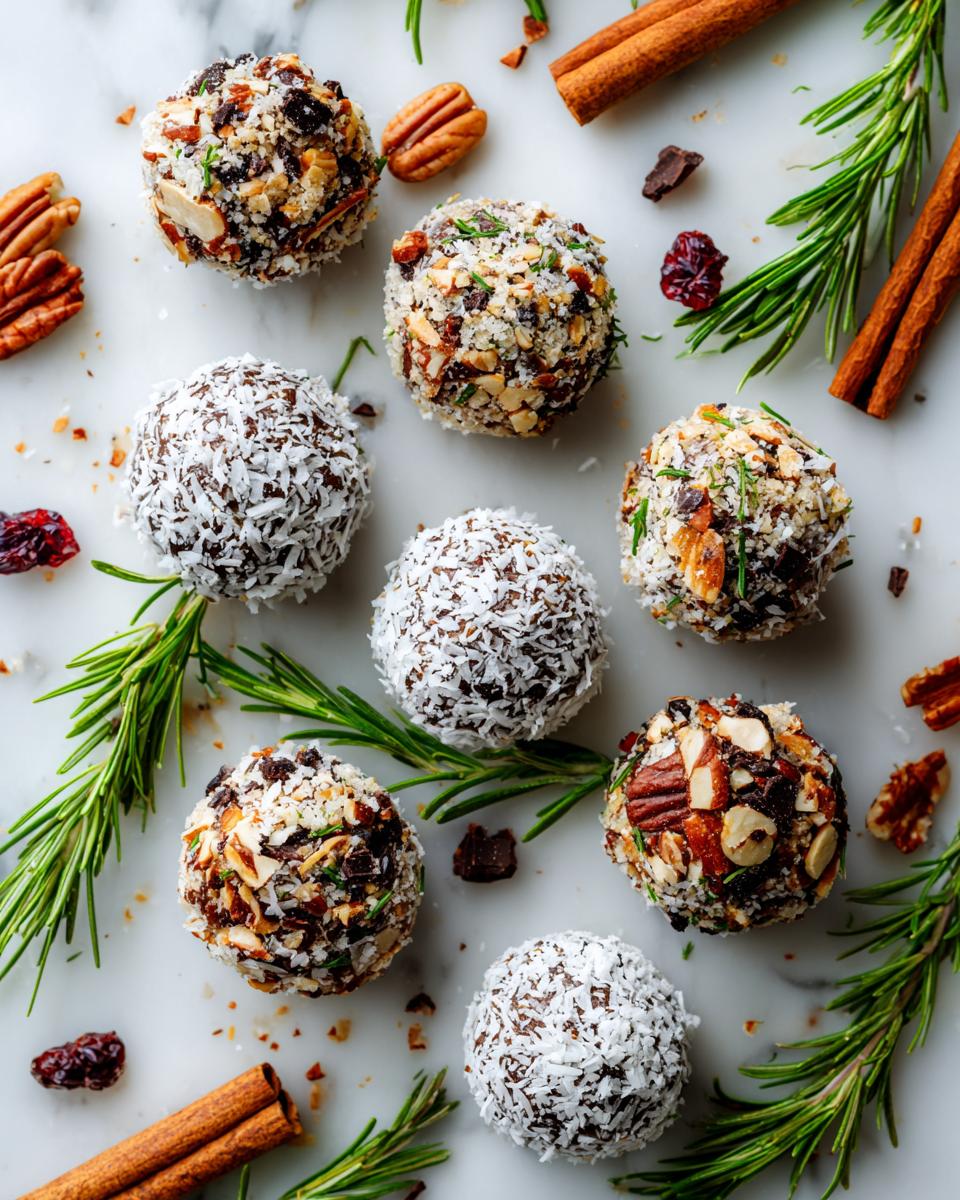 No-Bake Vánoční Zázraky: rychlý a chutný recept na vánoční sladkost bez pečení, plný kokosové chuti a tmavé čokolády.