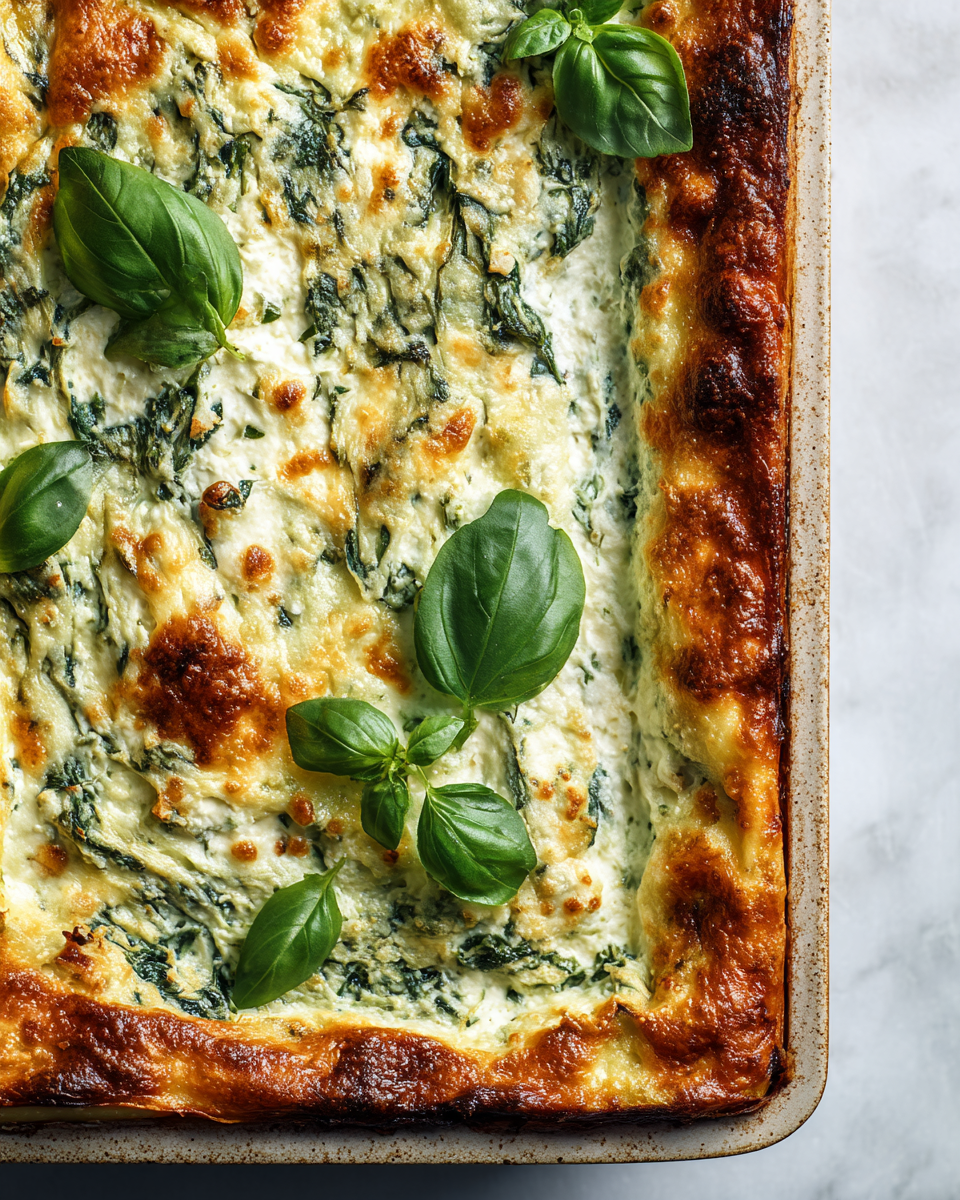 Smetanový těstovinový nákyp s ricottou a špenátem, ideální pro rodinné oslavy