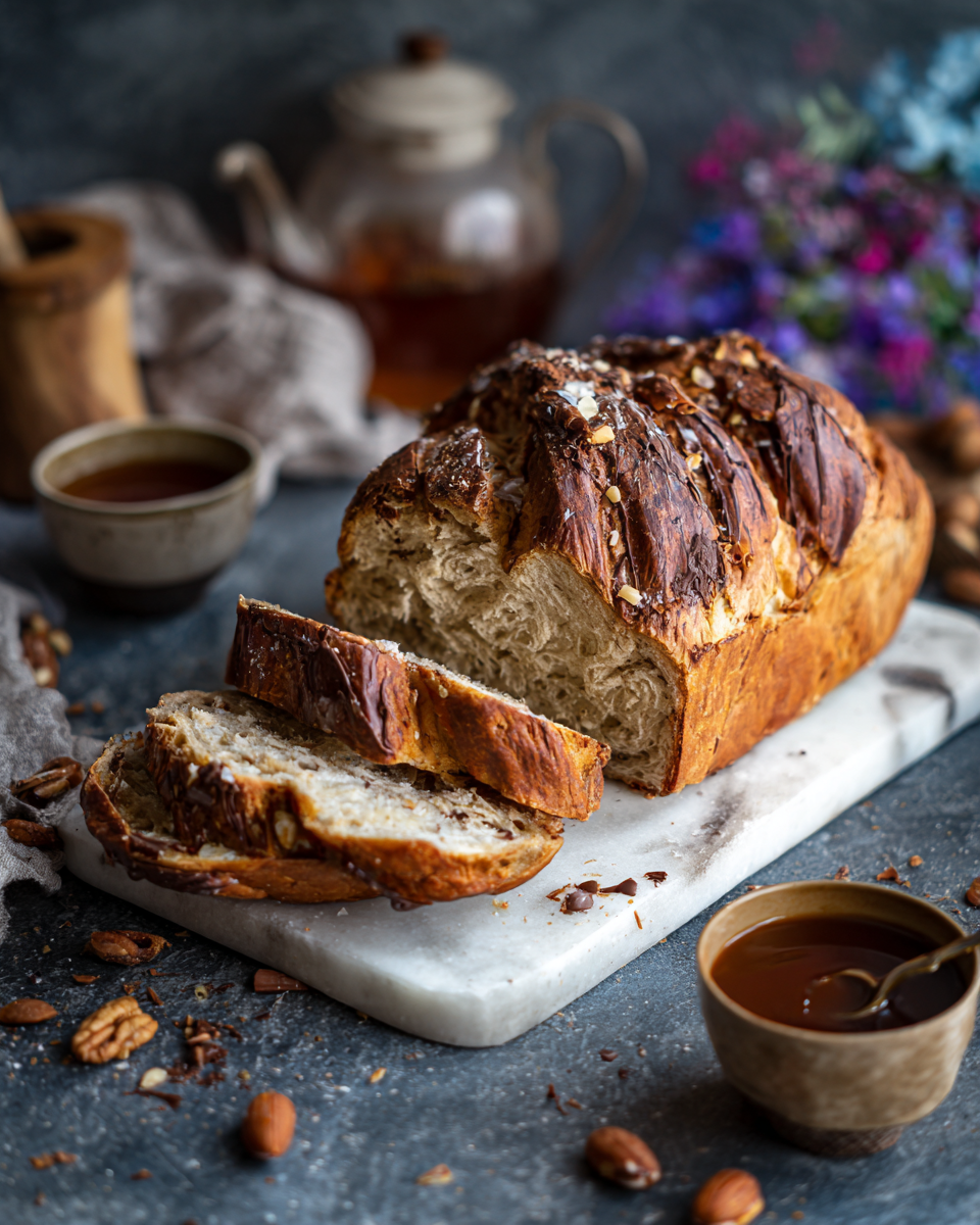 Chléb s arašídovým máslem, ideální na podzimní večery, jednoduchý recept, teplé dezerty