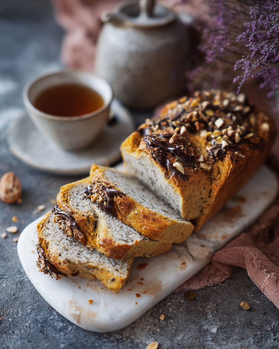 Chléb s arašídovým máslem, ideální na podzimní večery, jednoduchý recept, teplé dezerty