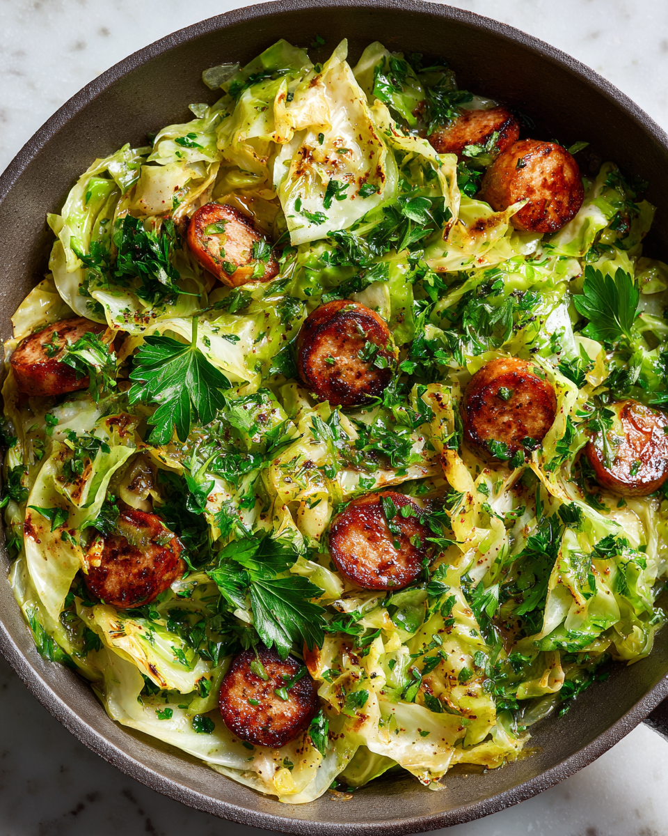 Útulné zelí s klobásou, ideální na zimní večery, vydatné jídlo plné chuti, které zahřeje.