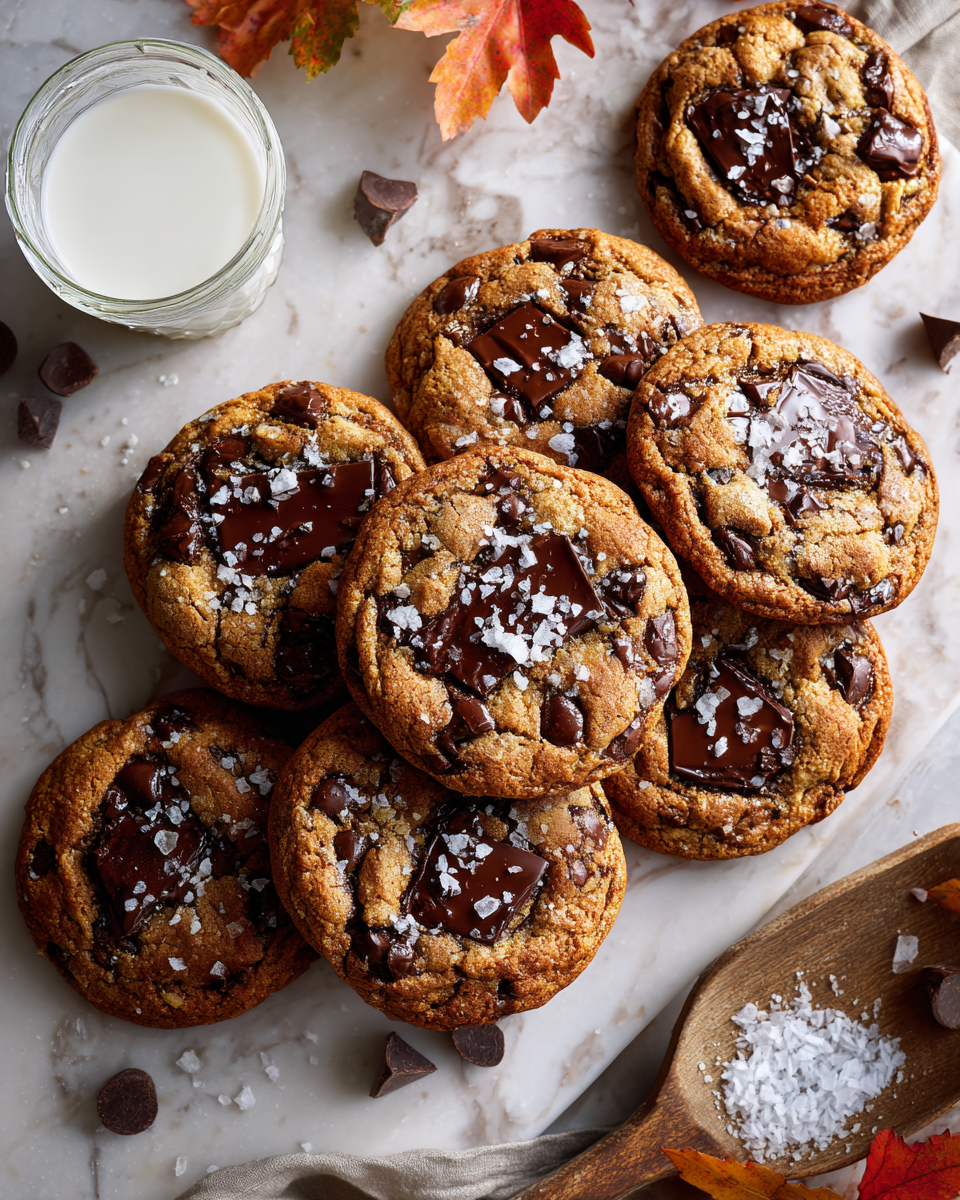 Domácí čokoládové sušenky čerstvě upečené na talíři