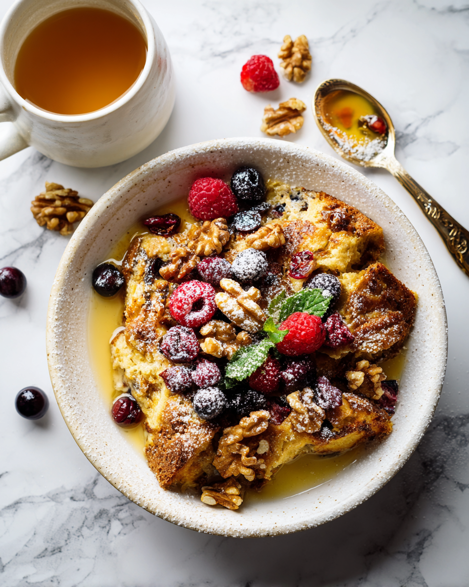 Hřejivá vánoční ovesná kaše s ořechy a sušeným ovocem