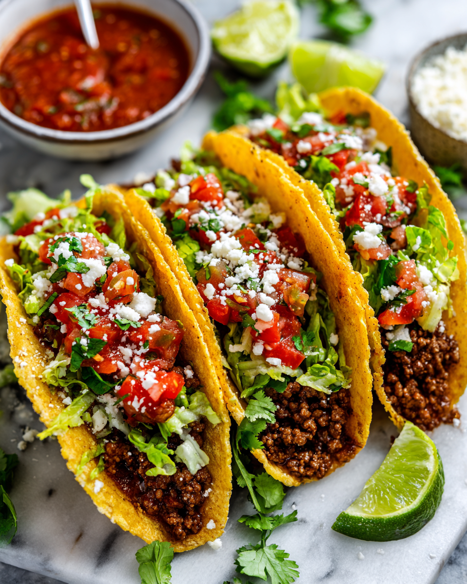 Rychlé a chutné tacos pro rodinnou večeři, ideální pro taco noc, s čerstvými ingrediencemi a chutnými kombinacemi.