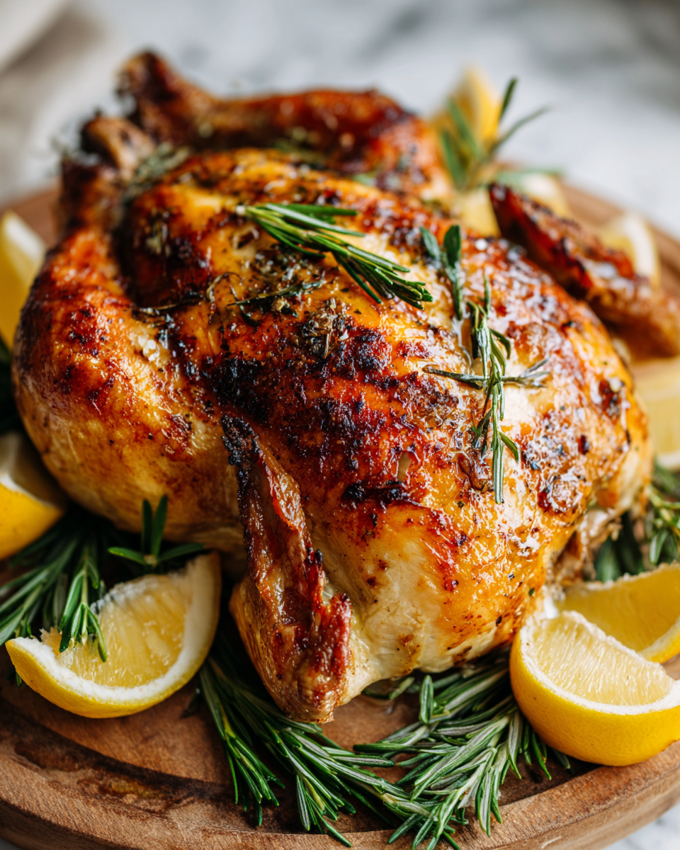 Šťavnaté vánoční kuře v horkovzdušné troubě, křupavá kůže, tradiční recept, česká kuchyně