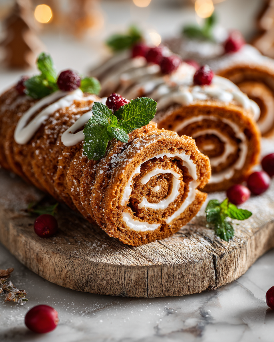 Vánoční perníkové sušenky a trdelník na svátečním stole.