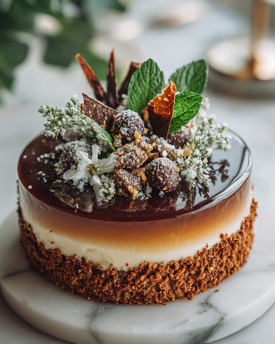 Vánoční dezert s peprmintem, krémová náplň a čokoládový korpus, Příprava: rychlý, vhodný na sváteční stůl