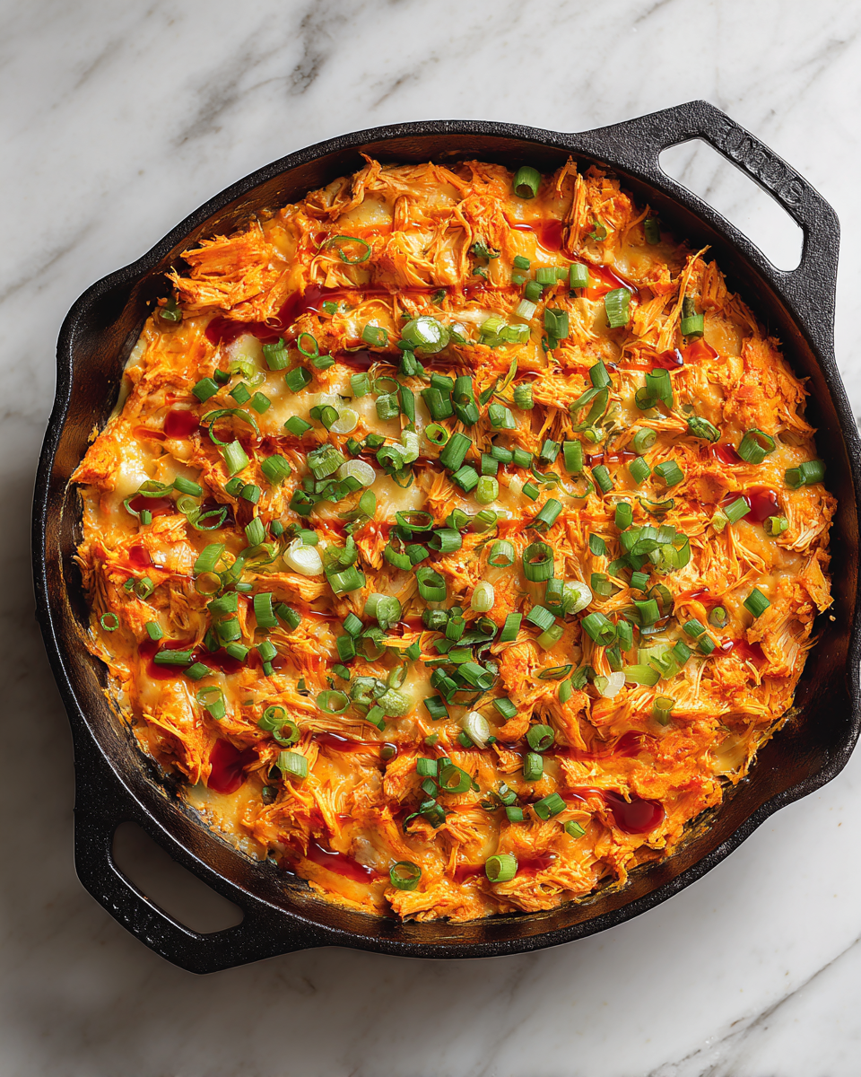 Buffalo omáčkou obohacené jídlo s krémovým sýrem a kuřetem, ideální jako chuťovka na oslavy