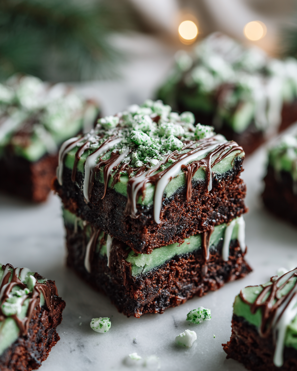 Vánoční mátové čokoládové tyčinky s bílou čokoládou.