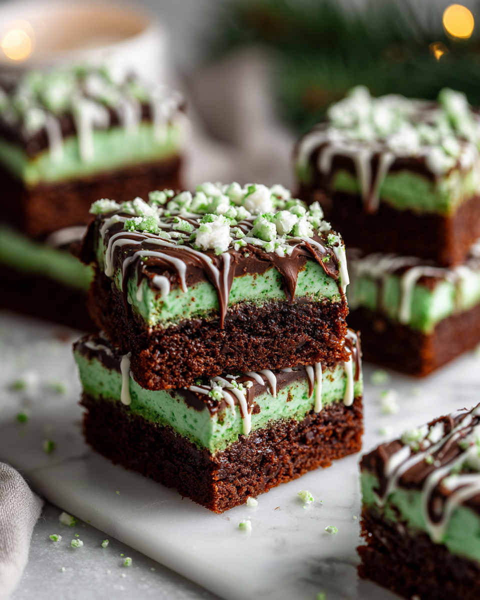 Vánoční mátové čokoládové tyčinky s bílou čokoládou.