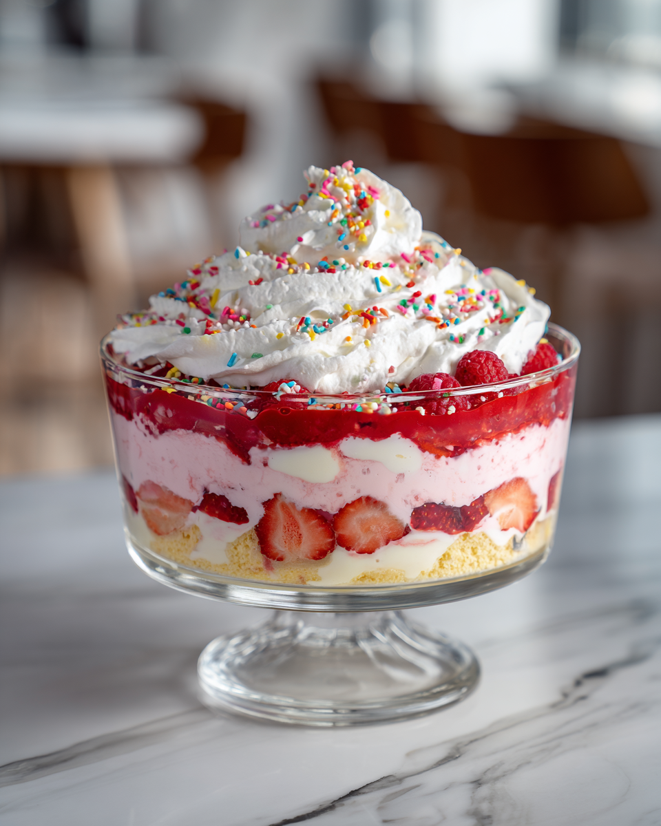 Lahodný dezert s Cool Whipem a svrchními vrstvami sušenek, skvělý pro oslavy.