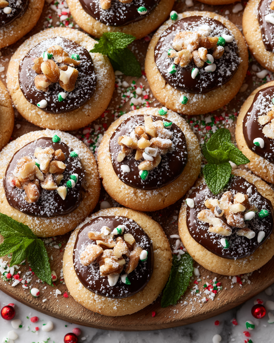 Recept na staromódní polibkové sušenky s ořechy a čokoládou, ideální pro vánoční svátky