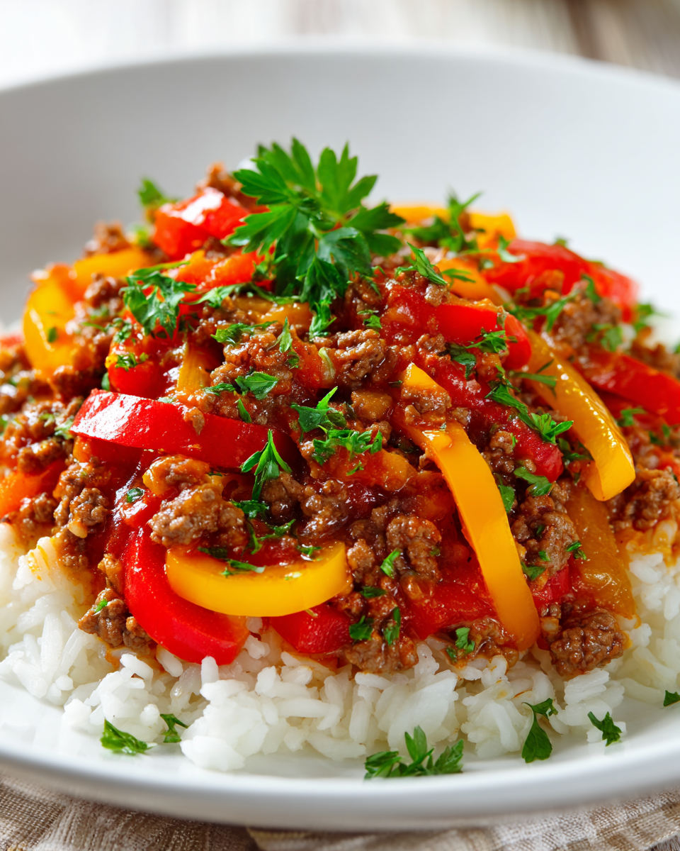 Chutné mleté hovězí maso připravené s láskou pro podzimní večeři.