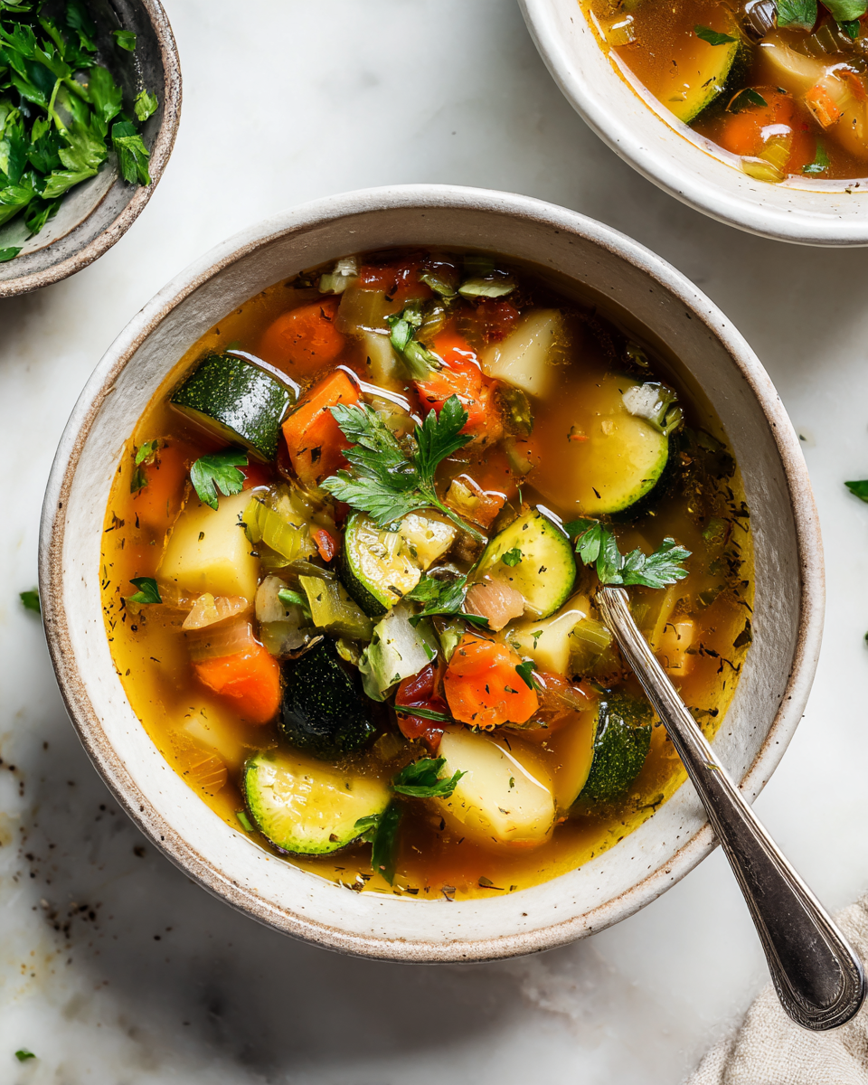 Sytá zimní zeleninová polévka, zdravý recept plný sezónní zeleniny, ideální pro chladné dny.