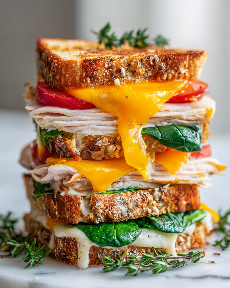 Rychlý a chutný sendvič se sýrem, zeleninou a avokádem.