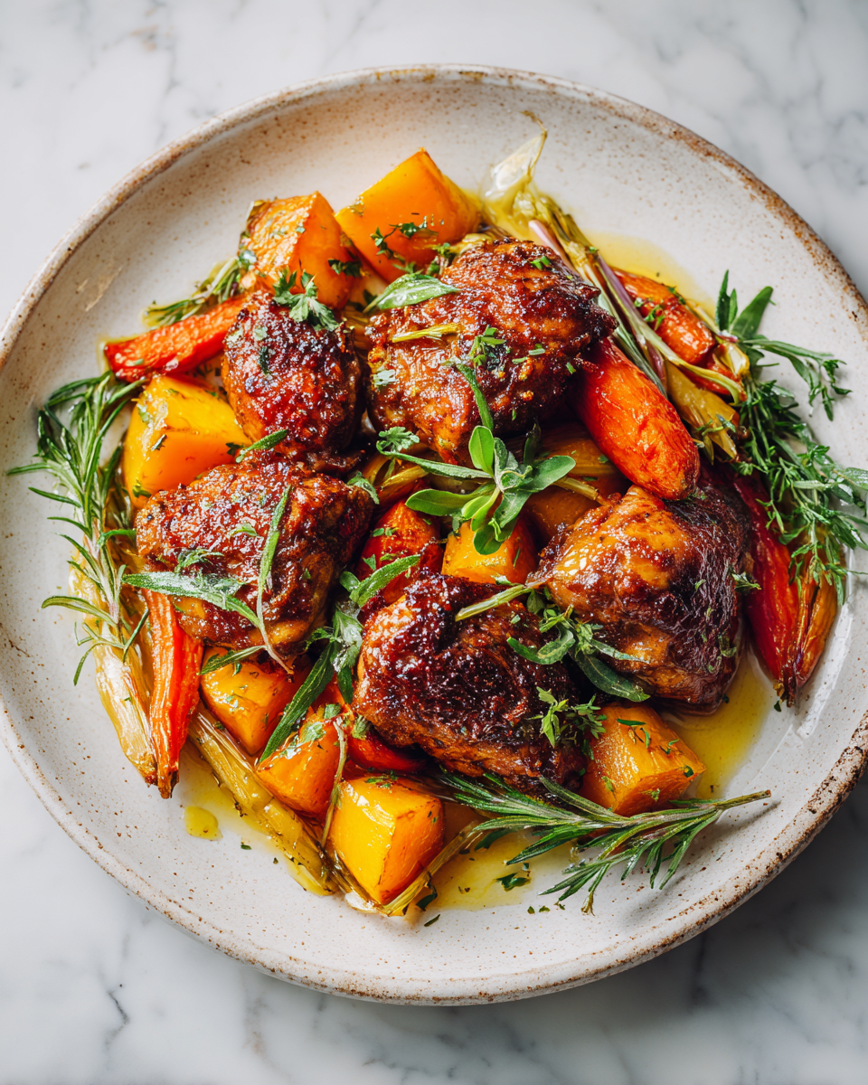 Rychlá večeře pro rodinu připravená v horkovzdušné fritéze s čerstvou zeleninou a křupavým masem.