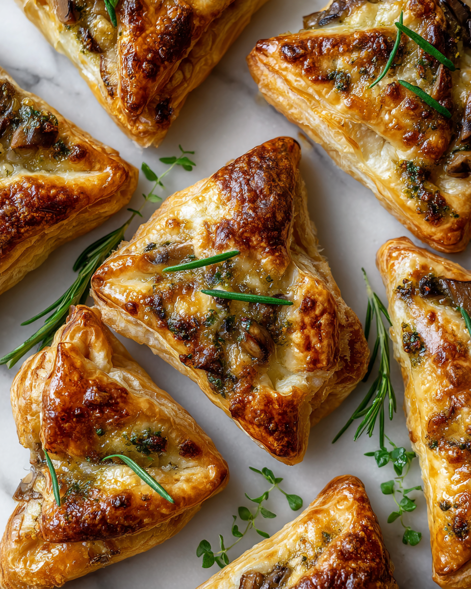 Houbové taštičky z listového těsta, skvélé pro sváteční stůl, rychlé a chutné recepty