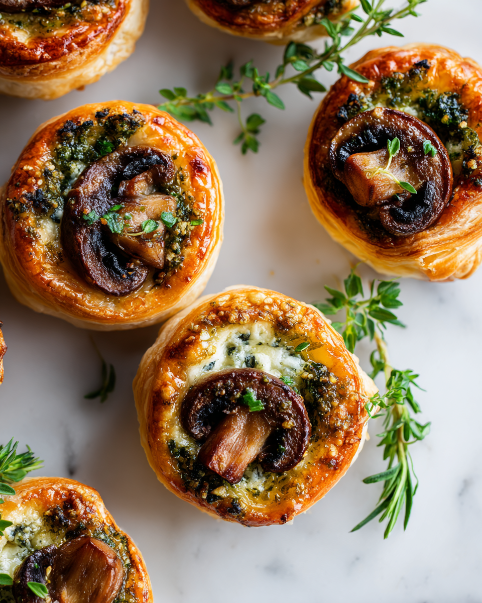 Houbové taštičky z listového těsta, skvélé pro sváteční stůl, rychlé a chutné recepty