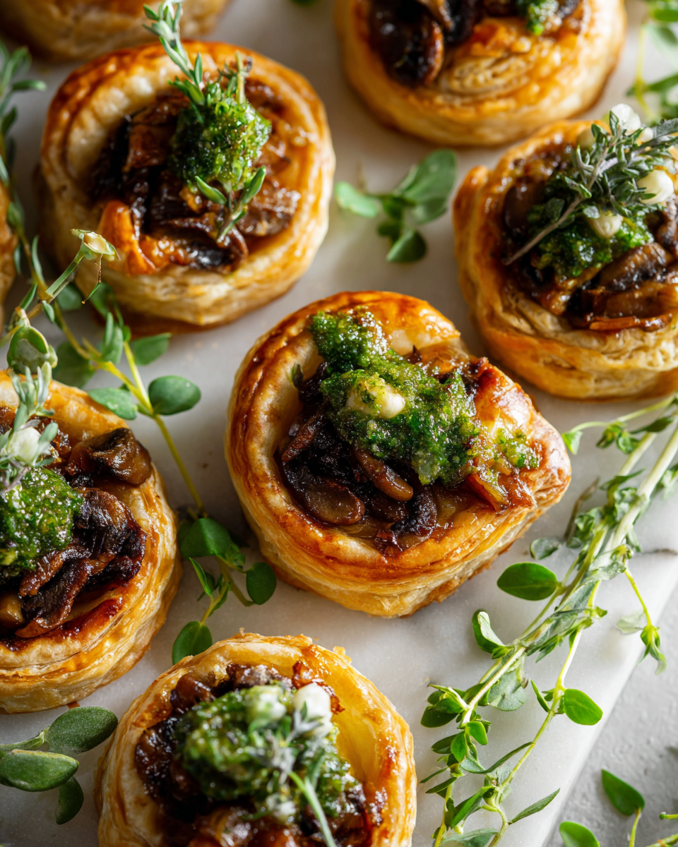 Houbové taštičky z listového těsta, skvélé pro sváteční stůl, rychlé a chutné recepty