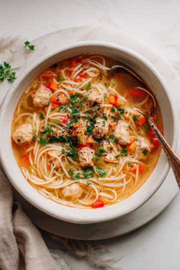 Kuřecí polévka s těstovinami připravená v Instant Pot, rychlý a chutný recept na podzimní večeři.