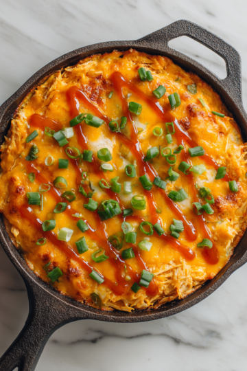 Buffalo omáčkou obohacené jídlo s krémovým sýrem a kuřetem, ideální jako chuťovka na oslavy