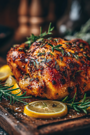 Šťavnaté vánoční kuře v horkovzdušné troubě, křupavá kůže, tradiční recept, česká kuchyně