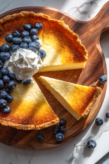 Lahodný buttermilk koláč podávaný se šlehačkou a ovocem, ideální pro rodinné oslavy.