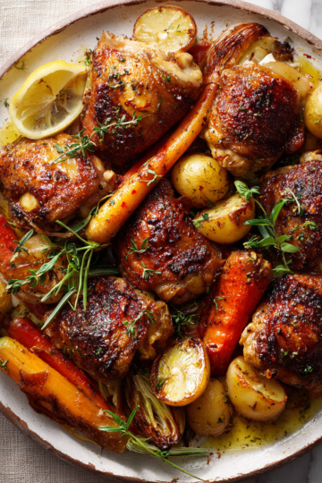 Rychlé a snadné kuřecí večeře s česneku a citronem