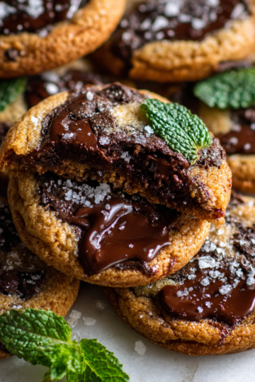 Kakaové sušenky s karamelovým překvapením, perfektní pro podzim a Vánoce.