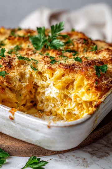 Domácí sýrové těstoviny s krémovou omáčkou na podzim