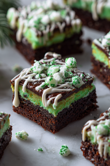 Vánoční mátové čokoládové tyčinky s bílou čokoládou.