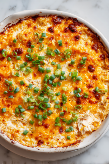 Nashville Hot Chicken Dip podávaný na talíři s čipsy a zeleninou
