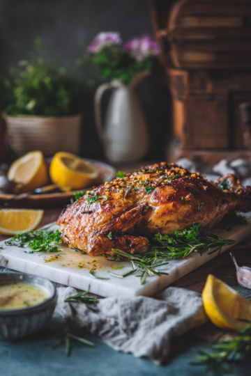 Šťavnatá kuřecí stehna s česnekovým máslem, ideální pro slavnostní příležitosti a rodinná setkání