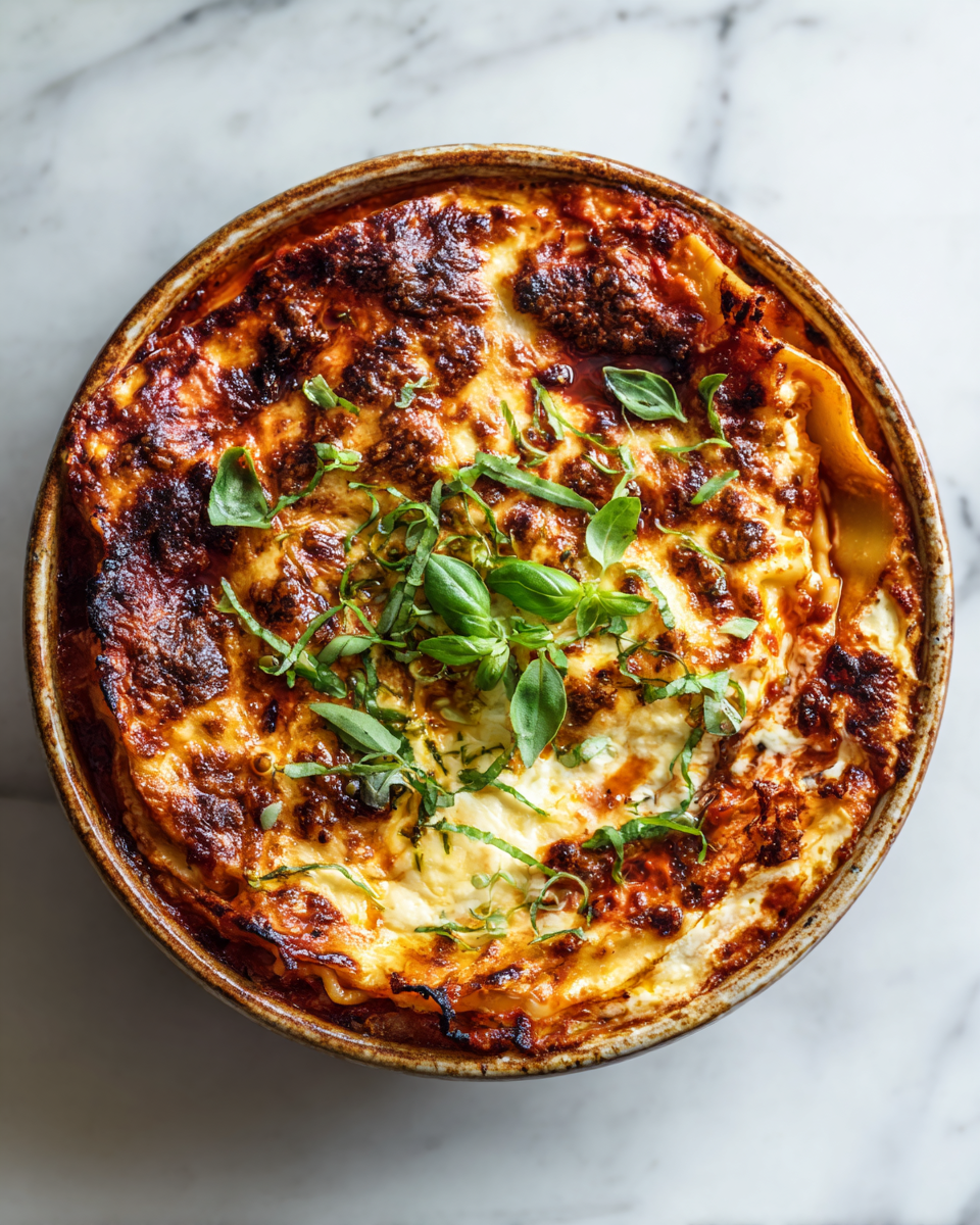 Pomalovaná lasagnová polévka s bohatou chutí a zdravými ingrediencemi.