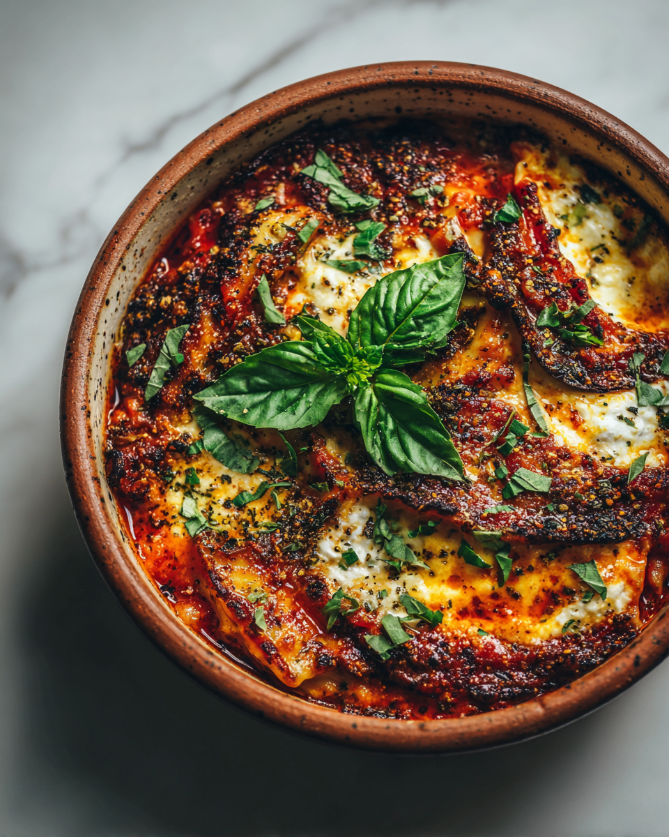 Pomalovaná lasagnová polévka s bohatou chutí a zdravými ingrediencemi.