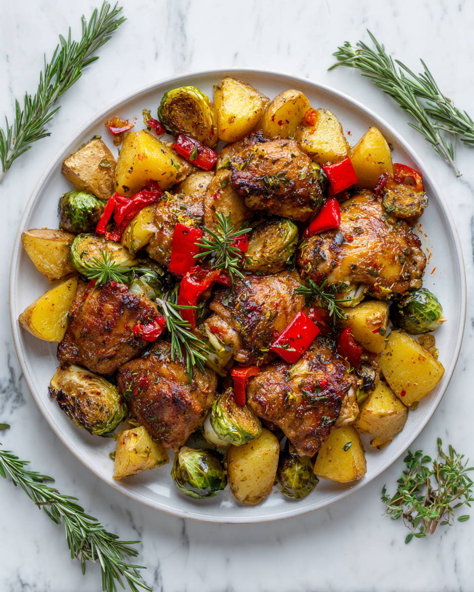 Jednoduchá a chutná večeře na plechu s kuřecím masem a zeleninou