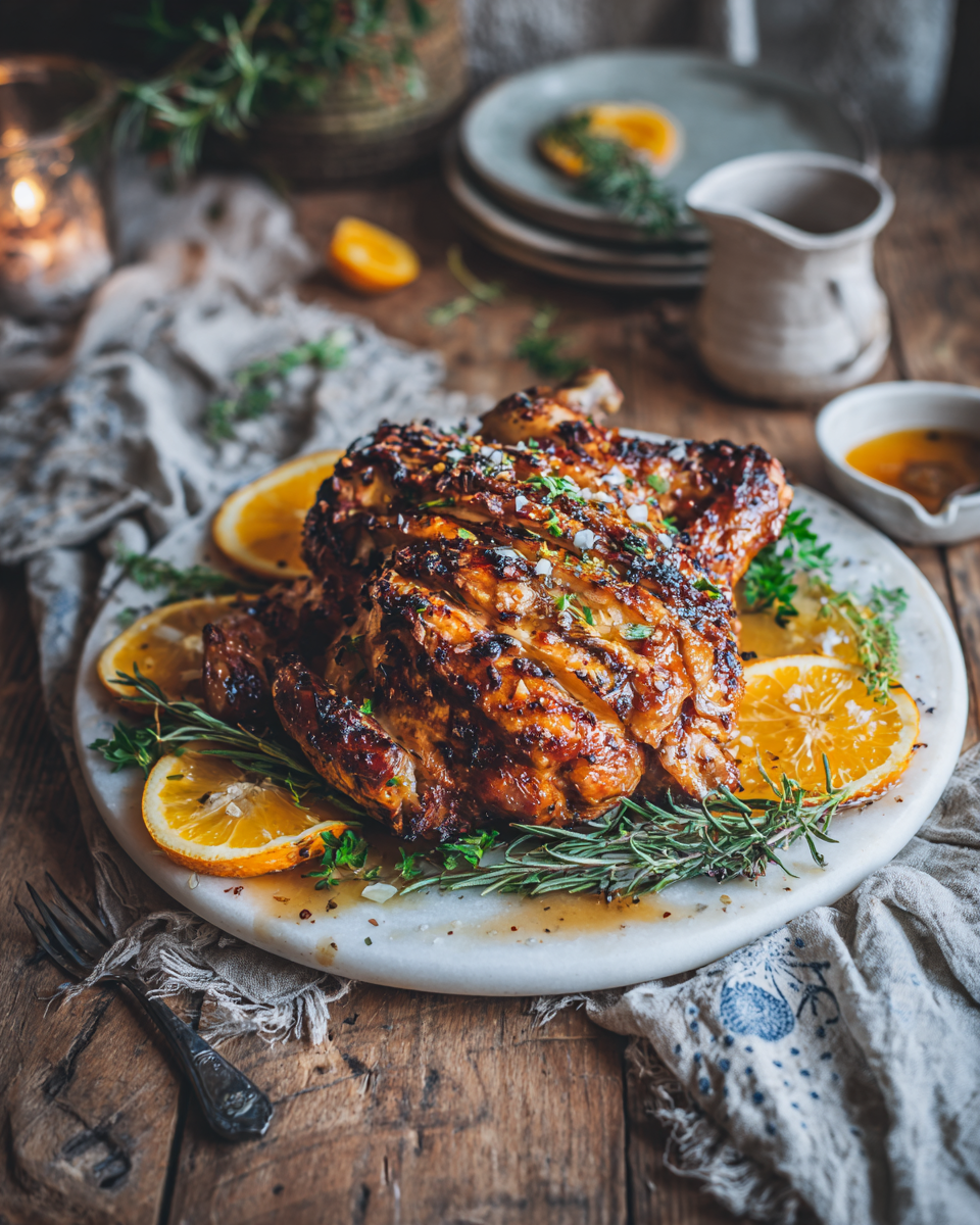 Šťavnatá kuřecí stehna s česnekovým máslem, ideální pro slavnostní příležitosti a rodinná setkání