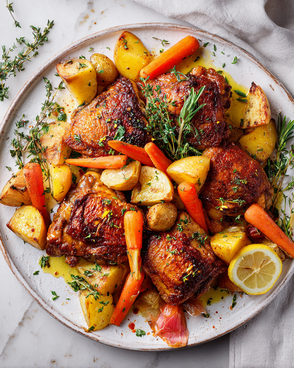 Rychlé a snadné kuřecí večeře s česneku a citronem